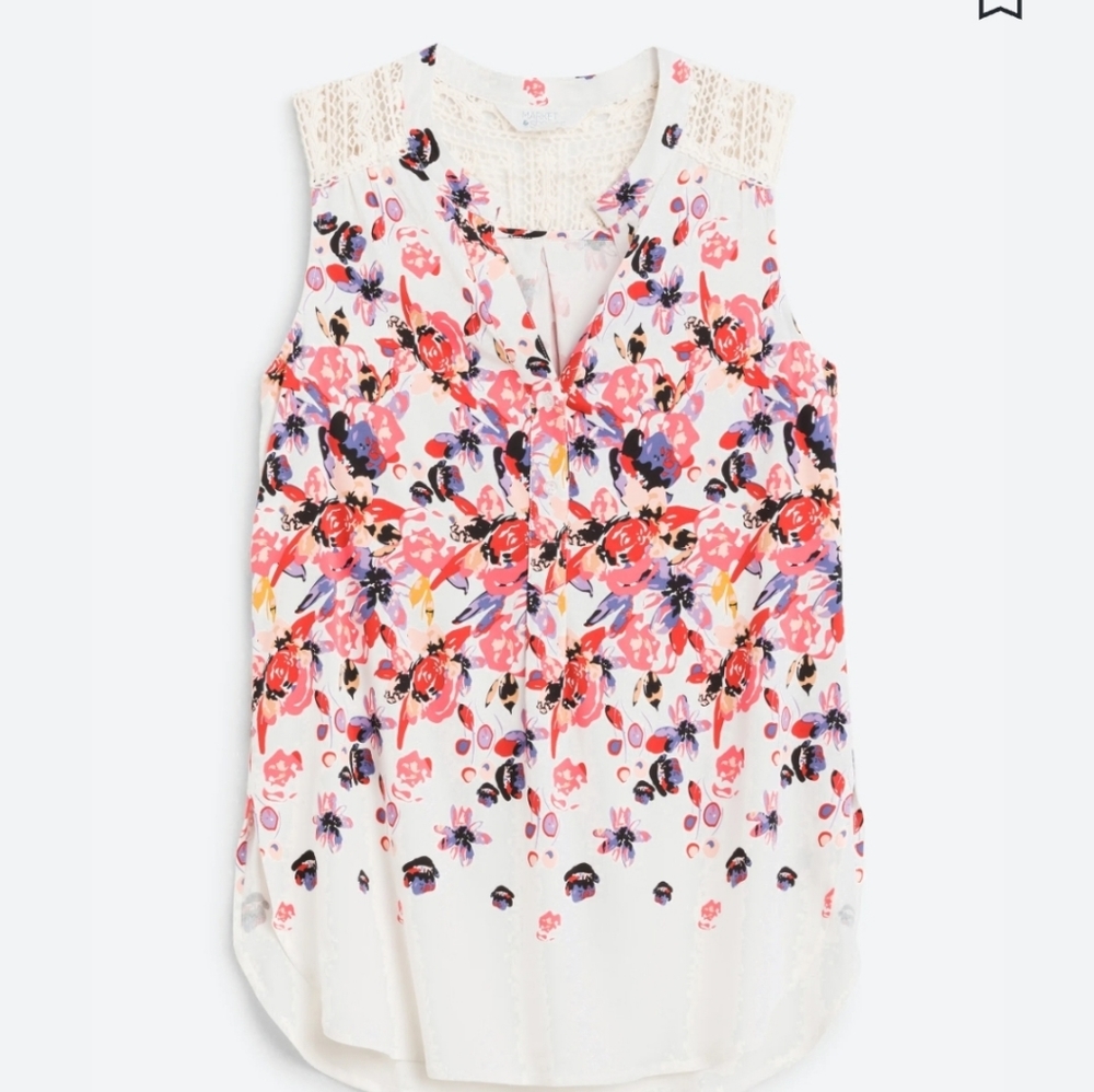 MARKET & SPRUCE, Cassie Crochet Detail Top